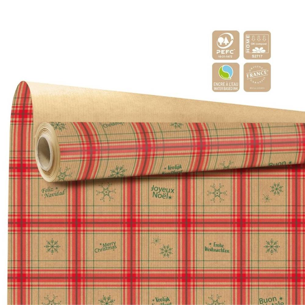 Papier Rolle 80cm 40m Glasgow Kraft rot