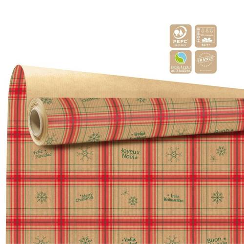 Papier Rolle 80cm 40m Glasgow Kraft rot