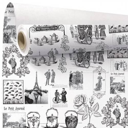 Papier Rolle 80cm Metro weiss 40m