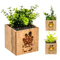 Kunstpflanze mit LED-Beleuchtung mix 08x08x18cm