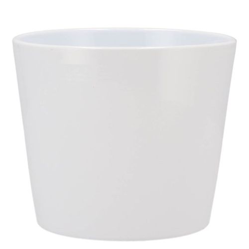 Keramik Orchidee Übertopf weiss glänzend D15cm