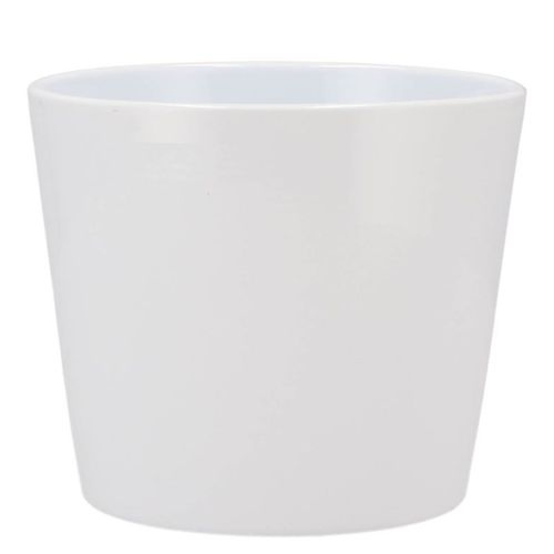 Keramik Orchidee Übertopf weiss glänzend D15cm