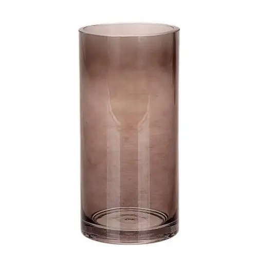 Glas Zylindre taupe D10cm H20cm