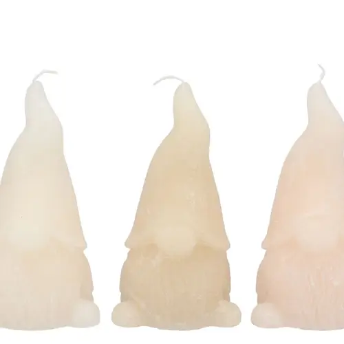 Kerze Gnom mix creme 08x15cm