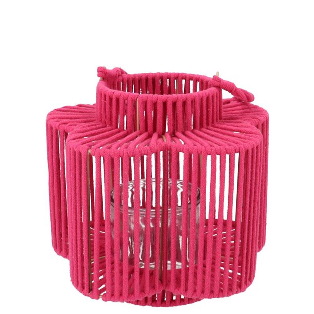 Laterne Cruz Blume fuchsia 10x18x20cm