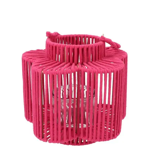 Laterne Cruz Blume fuchsia 10x18x20cm
