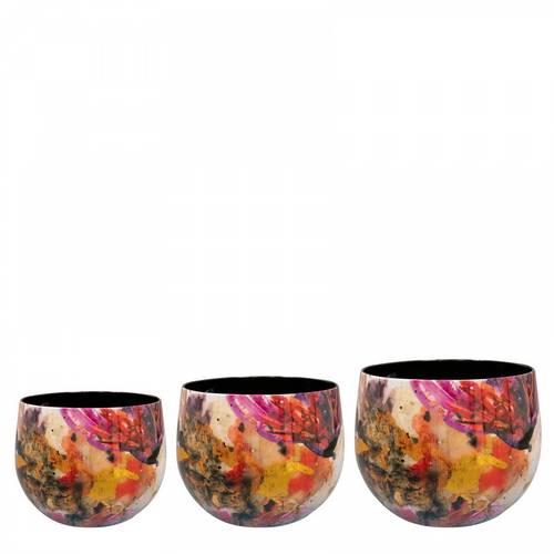 Übertopf Magnolia 3/Set glb/rs D21cm H17cm