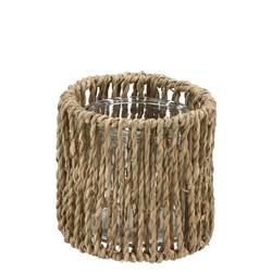 Glas Flasche Inca natur D10cm H10cm