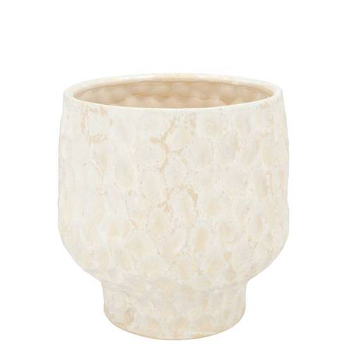 Keramik Übertopf Maysa creme 14x14x13cm
