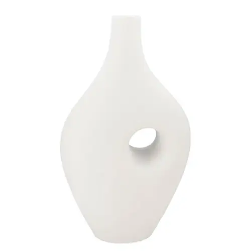 Keramik Vase Jill Oval weiss 20x40x73cm