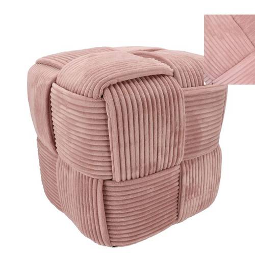 Hocker Streifen altrosa 35x35cm