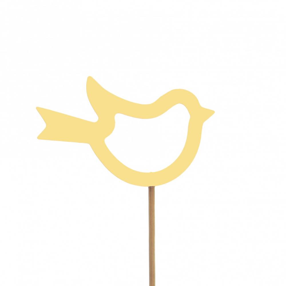 Vogel Nayeli auf Stab gelb L50cm D08cm