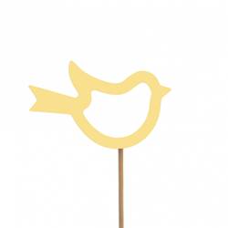Vogel Nayeli auf Stab gelb L50cm D08cm