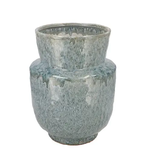 Keramik Vase Iron Stone blau 21x21x27cm