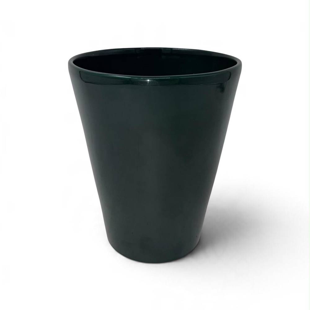 Keramik Übertopf Calypso dunkel grün D13cm H15cm