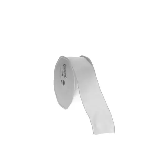 Band Stoff+Draht weiss 38mm 20m