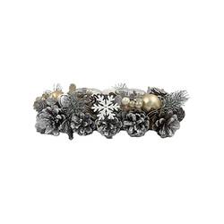 Kerzenständer Ball silber L31cm