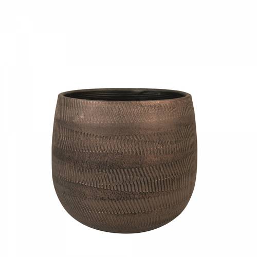 Keramik Übertopf Joey braun D26cm H26cm