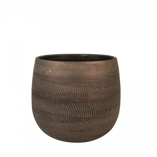 Keramik Übertopf Joey braun D26cm H26cm