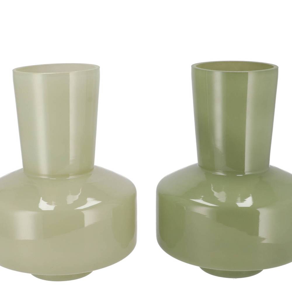 Glas Vase Beau mix grün 20x20x26cm