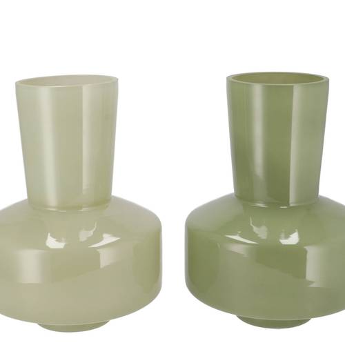 Glas Vase Beau mix grün 20x20x26cm