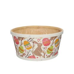 Holz Übertopf Ostern D22cm H11cm