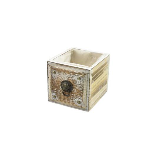 Holz Schublade gebleicht 10x10x10cm