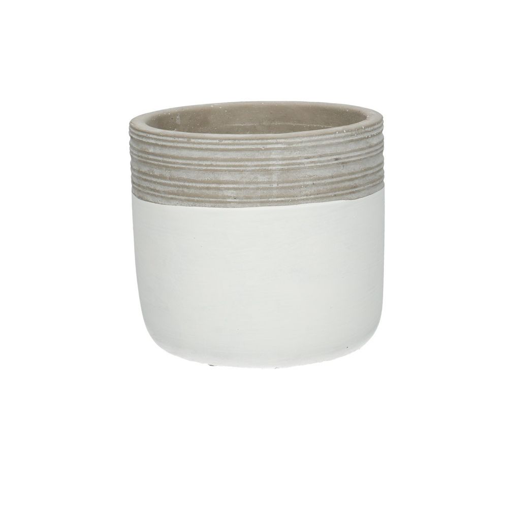 Keramik Übertopf Berlin weiss D11cm H10cm