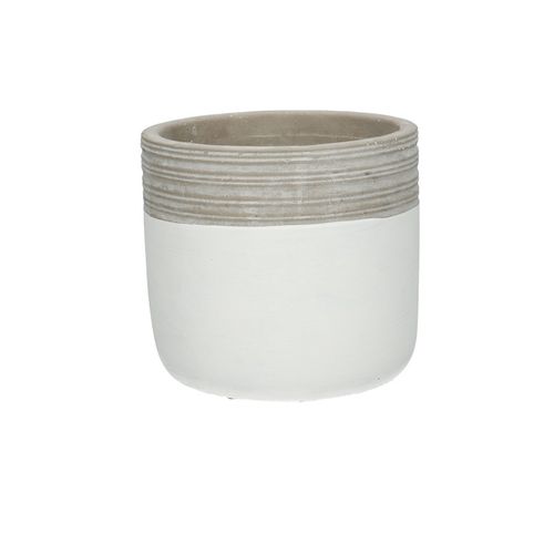 Keramik Übertopf Berlin weiss D11cm H10cm