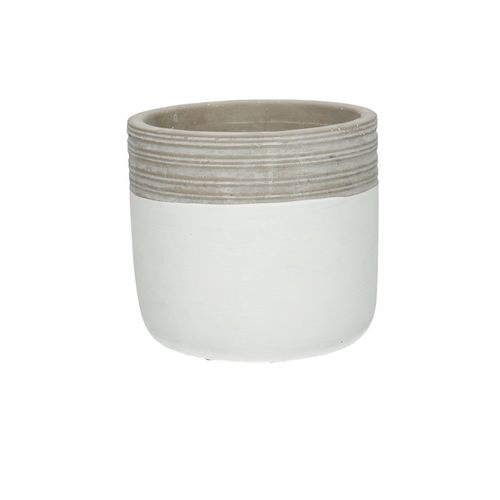 Keramik Übertopf Berlin weiss D11cm H10cm