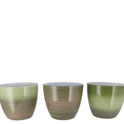 Melamine Übertopf Rainbow mix grün D22cm H19cm