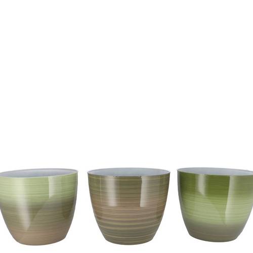 Melamine Übertopf Rainbow mix grün D22cm H19cm