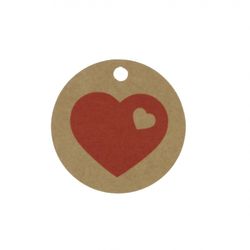Karte Herz natur D05cm 50st