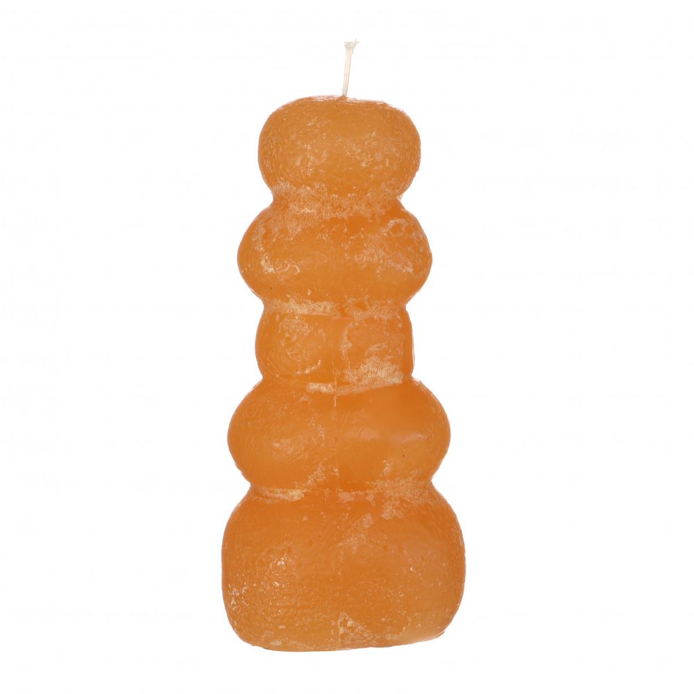 Kerze Pebble orange d7cm h15cm
