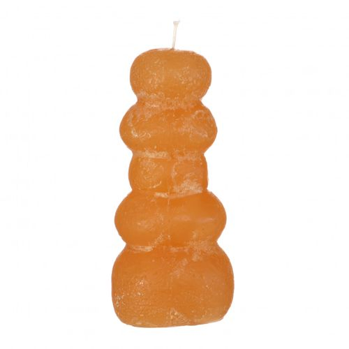 Kerze Pebble orange d7cm h15cm