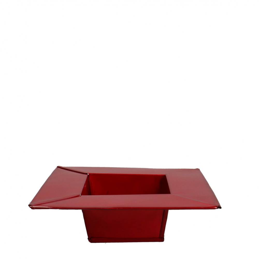 Zink Schüssel rot 10/20x06cm