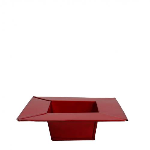 Zink Schüssel rot 10/20x06cm