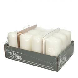 Stumpfkerze Safe weiss D05cm H10cm 