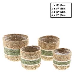 Korb Übertopf Nora 4/Set grün D18cm H18cm