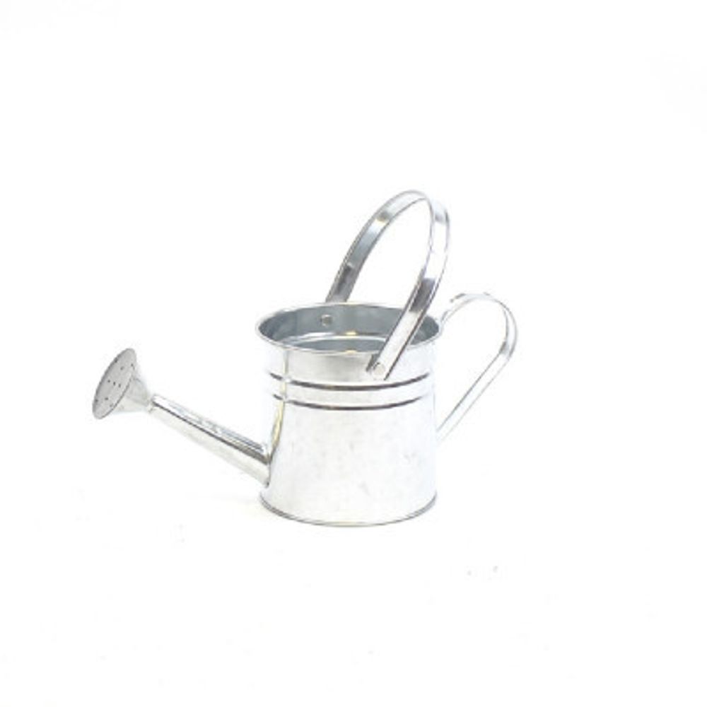 Zink Giesskanne silber D14.5cm H14.5cm