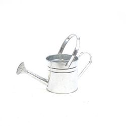 Zink Giesskanne silber D14.5cm H14.5cm