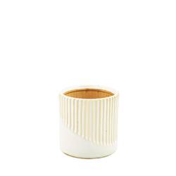 Keramik Übertopf Cadenza creme D10.5cm H10.5cm