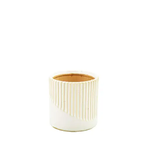 Keramik Übertopf Cadenza creme D10.5cm H10.5cm