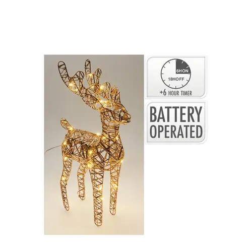 LED Rentier gold 25L 20x07x34cm