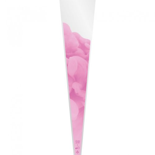 Tüte 1Rose dunkel rosa 65x14x3cm x50