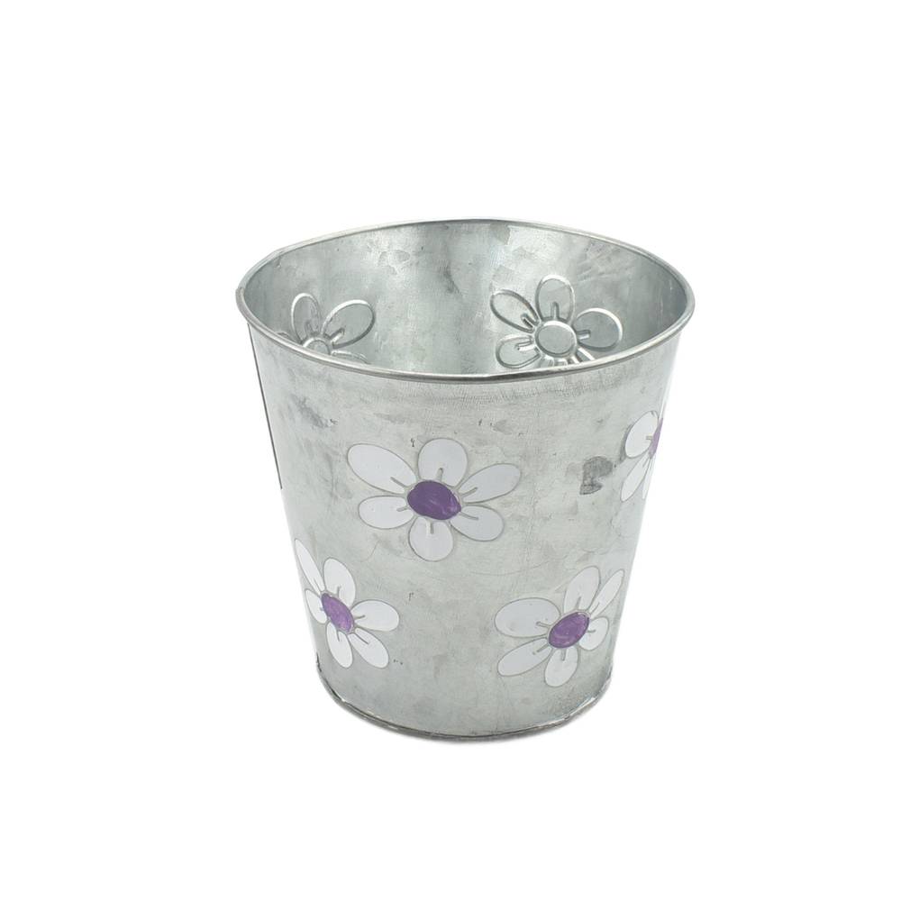 Zink Topf Betty lila D13cm H13cm