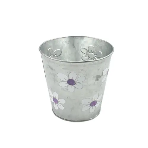 Zink Topf Betty lila D13cm H13cm
