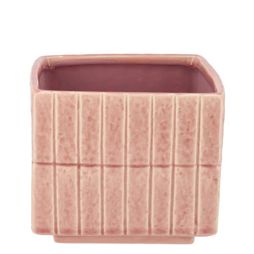 Keramik Übertopf Mirre rosa 12x12x10cm