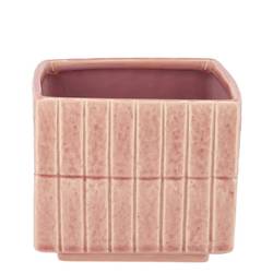Keramik Übertopf Mirre rosa 12x12x10cm