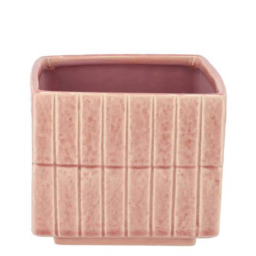 Keramik Übertopf Mirre rosa 12x12x10cm